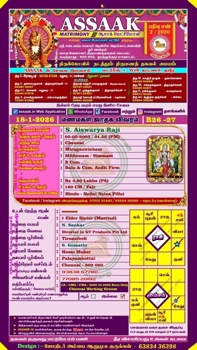 திருமணமாகாதவர், பிள்ளைமார், பெண்