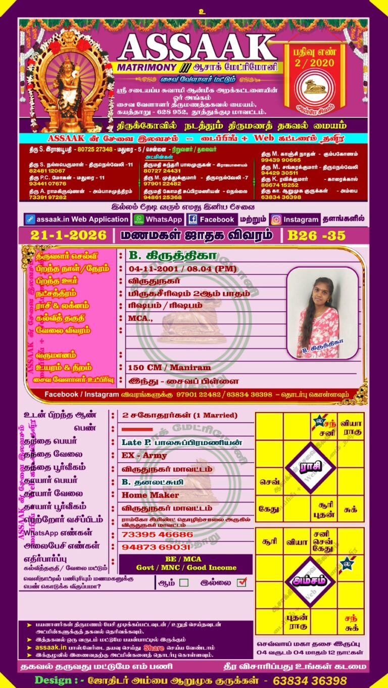 திருமணமாகாதவர், பிள்ளைமார், பெண்