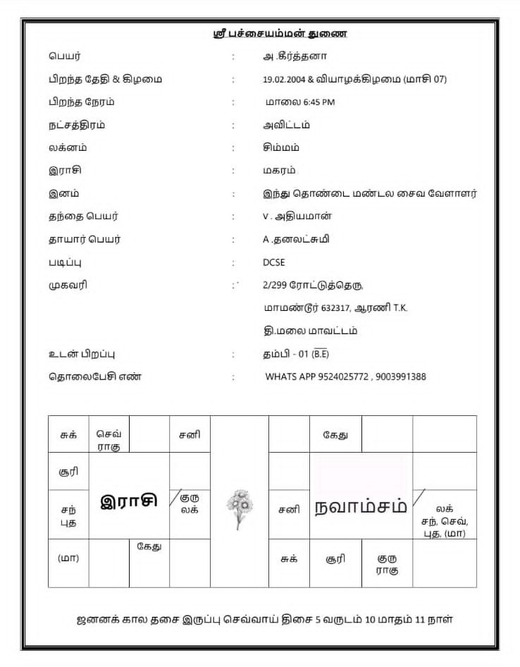 திருமணமாகாதவர், பெண், முதலியார்