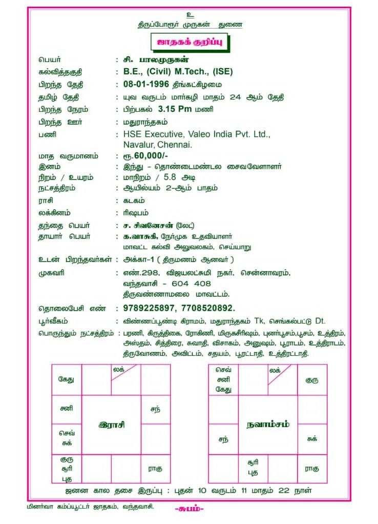 ஆண், திருமணமாகாதவர், முதலியார்