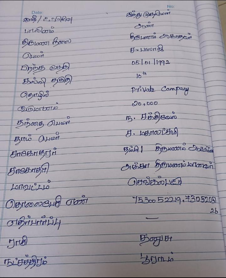 ஆண், திருமணமாகதவர், முதலியார்